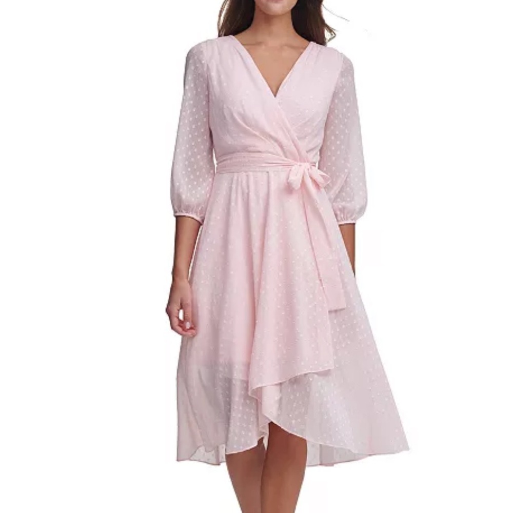 Tommy Hilfiger Clip-Dot Chiffon Flowy Midi Dress